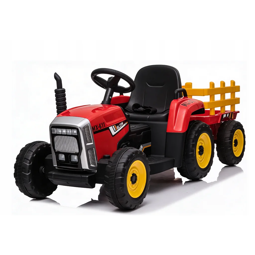 Traktor na Akumulator z Przyczepką - BLOW XMX-611, 2x45W, 12V 7Ah - Czerwony - GUMIŚ