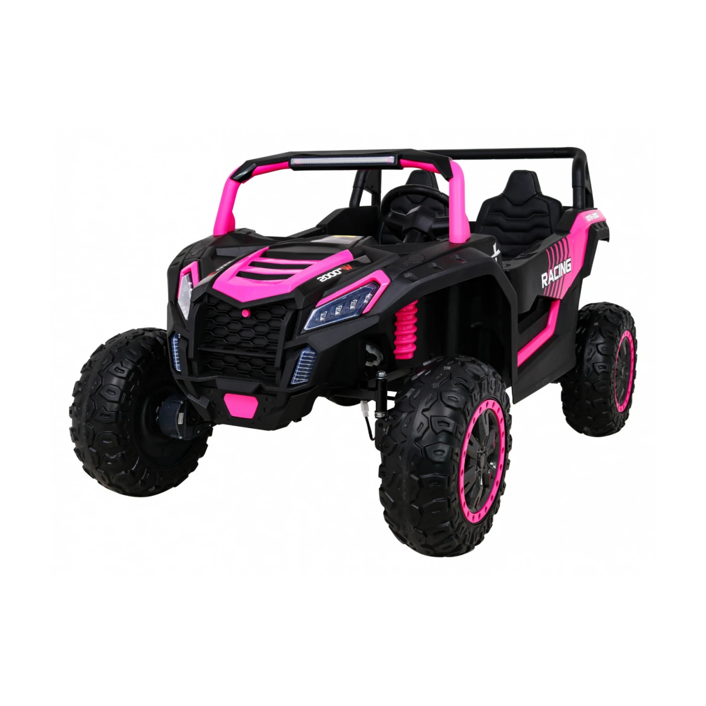 Buggy na Akumulator Dla Dziewczynki - UTV Racing A032 4x4 - 24V/7Ah 4x200W ATV - Kolor Różowy - GIGANTEK XXL